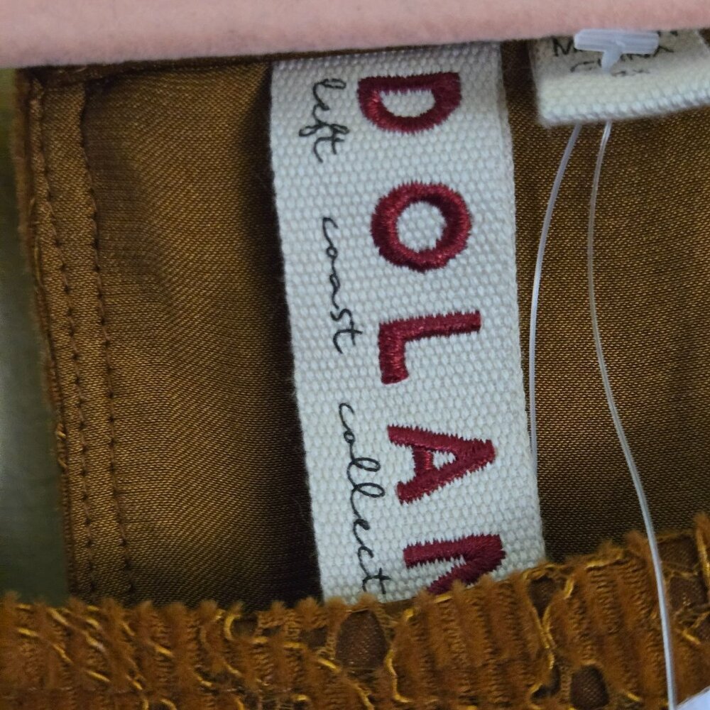 Anthropologie NWT Dolan Left Coast Norah Floral Corduroy Blouse Camel Size 3X - Picture 9 of 11